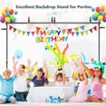 thumbnail image 5 of iTi Backdrop Stand 10x7ft(WxH) Photo Studio Adjustable Background Stand Support Kit with 4 Crossbars, 6 Backdrop Clamps, 2 Sandbags and Carrying Bag for Parties/Wedding/Photography/Festival Decor, 5 of 6