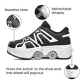 thumbnail image 3 of Pairduck Patins à Roulettes pour Femmes - Chaussures à Roulettes Rétractables 2-en-1 pour Patinage Intérieur et Extérieur avec Roues Ajustables, 3 of 6