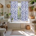 thumbnail image 4 of Purple Flower Pattern Kitchen Curtains 63 Inch Length, Vintage Floral Botanical Simple Tiers Curtains for Living Room Berdoom Bathroom, Light Filtering Drapes Window Treatment 2 Panels 42"Wx63"L, 4 of 8