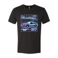 thumbnail image 2 of Ford Mustang GT The Boss Retro Neon Vintage | Mens Cars and Trucks Premium Tri Blend T-Shirt, Vintage Black, Small, 2 of 4