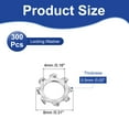 thumbnail image 2 of 300 Pack 304 Stainless Steel External Tooth Lock Washers, M4 Star Locking Washers for Screw Bolt Mechanical Equipment Fasteners, Silver, 2 of 6