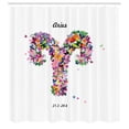 thumbnail image 2 of Ambesonne Zodiac Aries Shower Curtain, Lively Butterfly Flora, 69"Wx75"L, Multicolor, 2 of 4