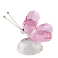 thumbnail image 1 of Colección de figuritas de Base de bola de cristal de mariposa voladora de cristal rosa, estatua decorativa de cristal cortado, colección de animales TUNC Sencillez, 1 of 5