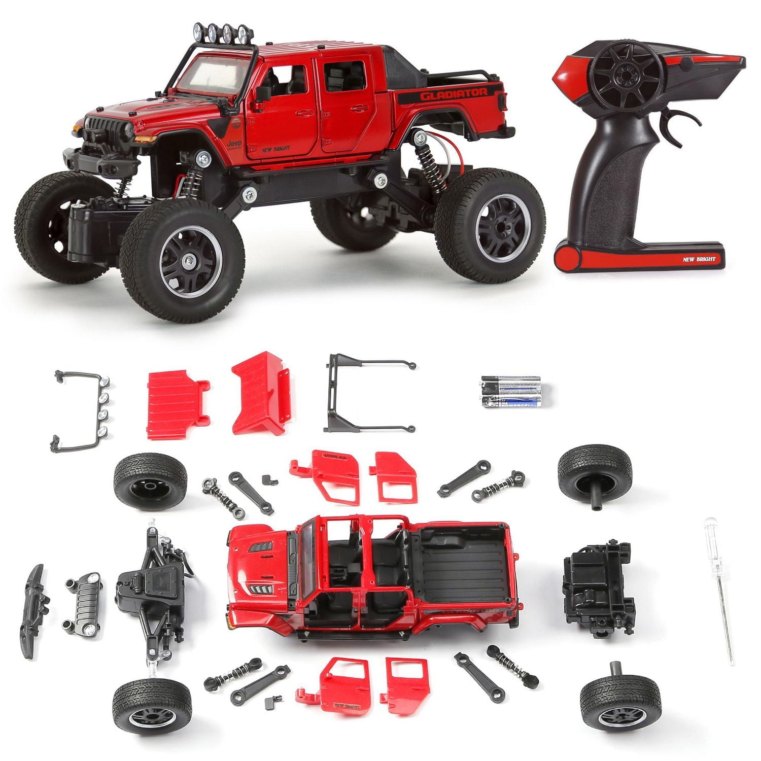 New Bright 1:18 Scale Jeep Gladiator Mod Shop Radio Control Truck
