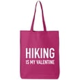 thumbnail image 1 of Hiking Is My Valentine Cotton Canvas Tote Bag, 1 of 1