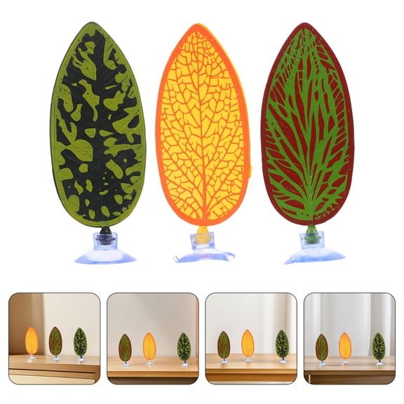 ETEREAUTY 3-Piece Artificial Betta Leaf Bed for Aquarium Fish Habitat, Decoration and Accessories