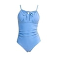 thumbnail image 4 of Piomll Swim Suits for Girls Ruffle Deep V Tummy Truck One Piece Kids Beachwear, 4 of 4
