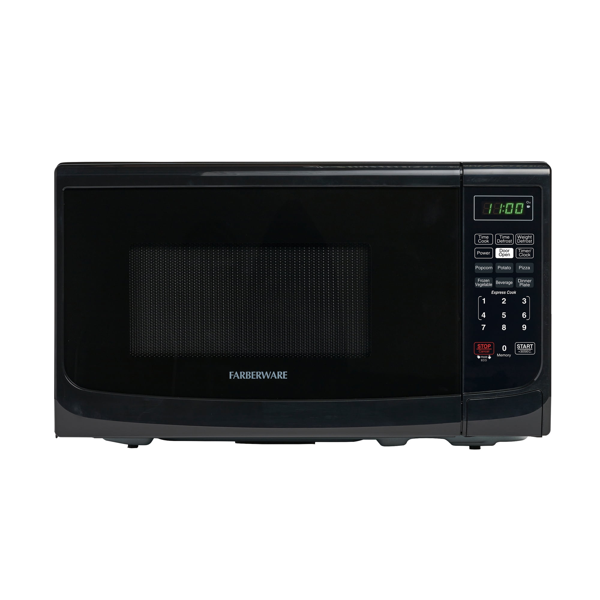 Farberware Classic Countertop Microwave Oven, 0.7 Cu Ft, 700 W, Black, LED Lighting & Child Lock