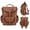 light tan/brown, variant on Full Grain Dark Brown Leather Backpack Multipurpose Travel Bag 18AA07DB