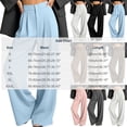 thumbnail image 3 of Business Office Slacks Dress Pants For Women Elegant High Rise Pleated Wide Leg Pant Ladies Button Closure Flowy Suit Pant Lightweight Straight Trousers, 3 of 6