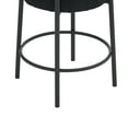 thumbnail image 5 of 24" Modern Round Bar Stools Set of 2,Contemporary Upholstered Barstools with Black Legs,Counter Height Bar Stools for Kitchens, Coffee Shops and Bar Stores,Black, 5 of 7