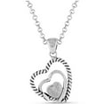 thumbnail image 2 of Montana Silversmiths Women's Clearer Ponds Turquoise Heart Necklace Silver One Size, 2 of 2