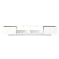 thumbnail image 3 of Modern Tv Stand For 95" Screens, White, With Tempered Fluted Glass Doors And Mobile -controlled Led Lights, Functional Cabinets Stylish Cabinet Tvs, -controlled , Console Storage, 3 of 6