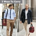 thumbnail image 5 of Tirrinia Insulated Lunch Bag for Women, Men, and Kids, Leakproof Thermal Reusable Insulated Cooler Bag for Office, Work, Back to School, Medium, Red, 7.8L, 10" X 7" X 7.7", 5 of 8