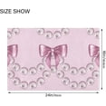 thumbnail image 4 of GZHJMY Pink Pearls Bow Rectangle Bath Mat, Non-Slip Quick Dry Shower Rug, Extra Soft Plush High Absorbent Toilet Carpet for Bathroom, Bathtub, Sink-16 x 24 in Carpet Runner, 4 of 7