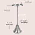 thumbnail image 3 of JONATHAN Y Irida 24" Art Deco Designer Pedestal Drink Table and Decorative End Table with Hammered Round Top and Bell Base, Antique Nickel, END4007B, 3 of 5