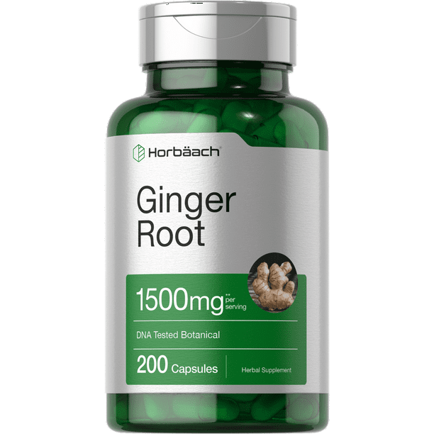 Ginger Root Extract 1500 mg | 200 Capsules | by Horbaach - Walmart.com