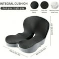 thumbnail image 6 of 2025 New Memory Foam L-Shaped Integrated Seat Cushions, Reenly Back and Seat Cushion, 2025 New Ergonomic Memory Foam Seat Cushion for Car & Office Lumbar Support (Black1), 6 of 7