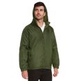 thumbnail image 3 of 9 Crowns Maximos Men's Water Resistant Fleece Lined Wind Rain Hooded Jacket (Dark Olive, Large), 3 of 4
