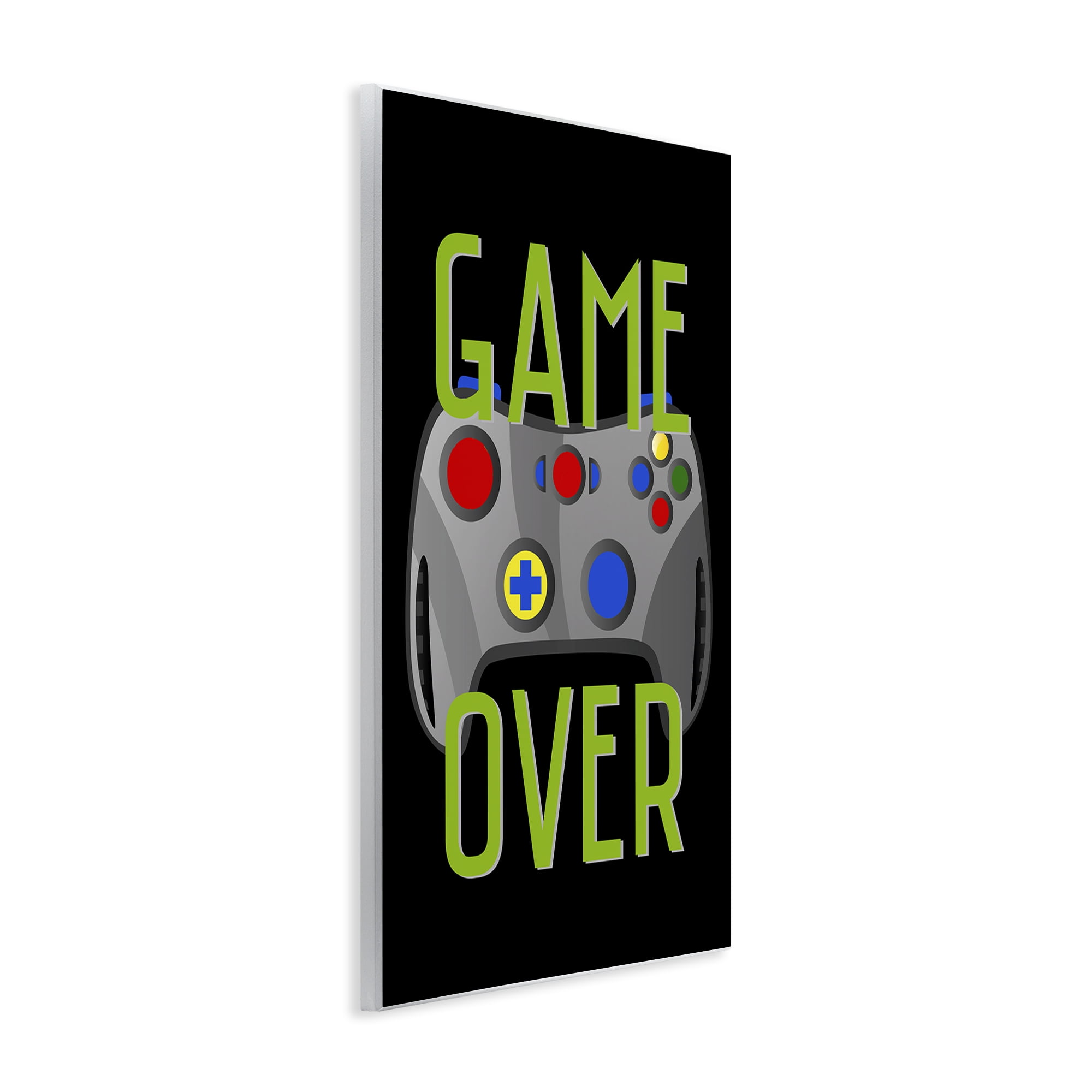 Stupell Industries Game Over with Controller Typography Painting Unframed Art Print Wall Art, 10 x 15