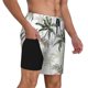 thumbnail image 2 of Fotbe Vintage Palm Trees Traje de Baño para Hombre – Shorts de Natación de Secado Rápido con Forro y Bolsillos-Small, 2 of 6