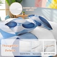 thumbnail image 2 of 3 Piece Blue Geometric Duvet Cover Set California King,Microfiber Comforter/Quilt Cover with Corner Ties and 2 Pillowcases,Gradient Abstract Contemporary Solid All Season Bedding with Zipper Closure, 2 of 8