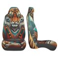 thumbnail image 3 of Pofeuu Pond Meditating Tiger Print Automotive Car Seat Covers Flat Cloth Full Set Seat Covers,Car Seat Covers front seats for Cars Trucks and SUVs(Two packs), 3 of 7