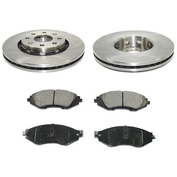 Front Brake Pad and Rotor Kit - Compatible with 2004 - 2011 Chevy Aveo 2005 2006 2007 2008 2009 2010