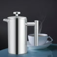 thumbnail image 3 of Cafetera de Acero inoxidable de doble pared ANGGREK French Press 350ML Plata, 3 of 8
