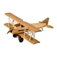 thumbnail image 3 of Manualidades con modelos de aviones, decoración de aviones de escritorio, adorno de biplano de madera para Estilo D, 3 of 9