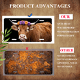 thumbnail image 5 of 1 Pcs Durable License Plate Covers & Frames, Cow with Flower For Decorative Front, Waterproof For Decoration Aluminum License Plate Covers & Frames Cover For Men Women, 12" X 6", 5 of 6