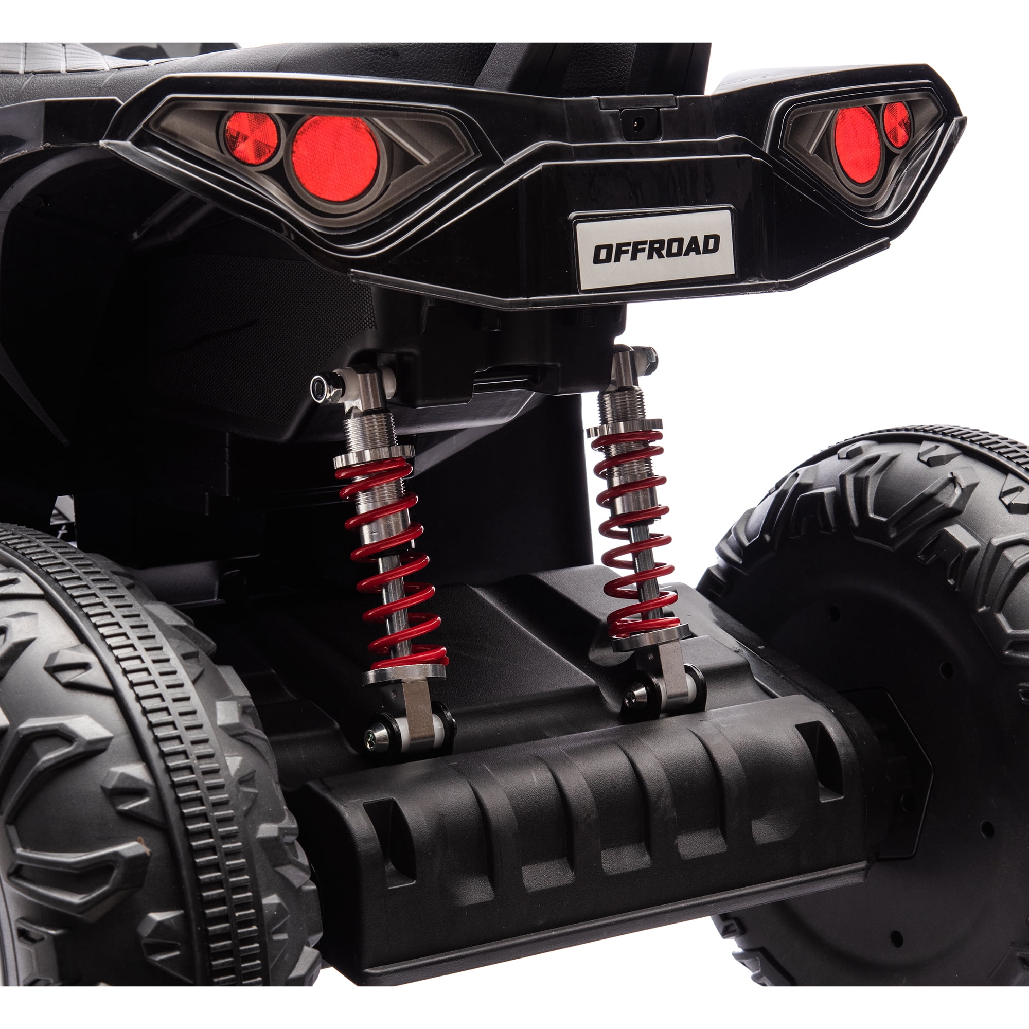 24V 2 Seater 4WD Ride on Toys ATV for Kids 4*200W 4-Wheeler Quad w/ MP3 LED Lights Music, Black