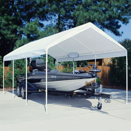 Outdoor Canopy 12x20 - 8 Leg Canopy for Camping, Events, Parties - White Portable Shelter-Length:151