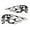 Black, variant on Black Flame sticker for decals Gas Tank for Motorcycle 34.2x 2.8cm