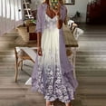 thumbnail image 2 of Vestido Bohemio Floral Bata + Vestido Conjunto de Dos Piezas Cami Vestido Mujer Verano Manga Larga Bata + Vestido Conjunto de Dos Piezas Vestido Largo Vestido Largo de Playa Odeerbi  ODB116753, 2 of 7
