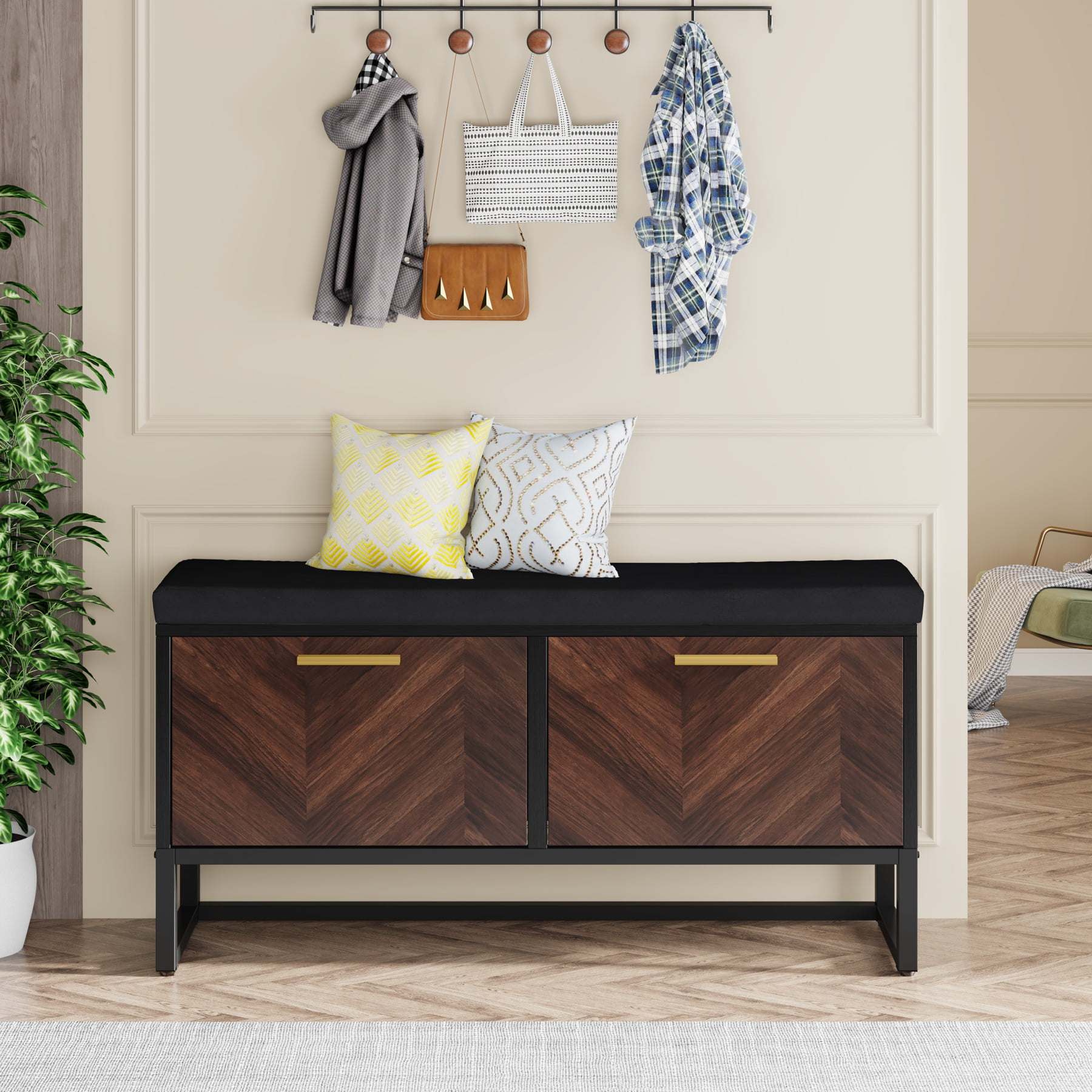 Real Living Tribeca Shoe Storage Entryway Bench