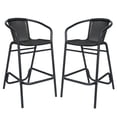 thumbnail image 2 of Flash Furniture Lila Indoor-Outdoor PE Rattan Restaurant Barstool Black 2/Pack (2SDA632032RBK), 2 of 16