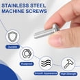 thumbnail image 3 of Uxcell Vis de Machine à Tête de Poêle, Vis de Tête Ronde en Acier Inoxydable 304 pour Armoire 10 5/16-18 x 1 Pouces, 3 of 7