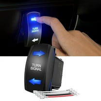 Nilight Turn Signal Switch Blue 4Pin on off on Rocker Switch Laser Etched SPDT Toggle Switches Blue 12V 20A 24V 10A Jumper Wires for Cars RVs Campers Trailers
