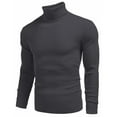 thumbnail image 3 of COOFANDY Mens Ribbed Slim Fit Knitted Pullover Casual Turtleneck Sweater, 3 of 6