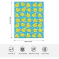 thumbnail image 2 of Yellow Rubber Ducks Throw Blanket Gifts Soft Warm Fleece Blankets for Bed Chair Car Sofa Couch Bedroom 50 X40 Inch, 2 of 6