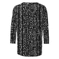 thumbnail image 5 of JTZGDY Western Shirts for Women Plus Size Vintage Ethnic Floral Print Summer 3/4 Lenght Sleeve Crewneck Graphic Tunic Tees Loose Oversized Casual Dressy Blouses Black#01 L, 5 of 6