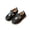 Black, variant on Baby Toddler Girls Genuine Leather Shoes Oxfords Wedding Party Princess Shoes Little/Big Kids Embroidered Spring Fall Flats for Girls 1M-13M