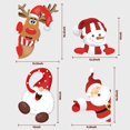 thumbnail image 4 of Christmas Decorations Window Clings, 4 Sheets Extra Large Holiday Cling Sticker Non-Adhesive Decals Decor, Featuring Santa Snowman Reindeer Tomte Gnome Snowflake Xmas Tree, 4 of 6