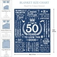 thumbnail image 5 of 50th Birthday Gifts for Men, 50 Years Old Birthday Gifts for Men, 50th Birthday Gifts Blanket 60"x50", 50 Year Old Gifts for Men, Mens 50th Birthday Gift Ideas, Happy 50th Birthday Decorations, 5 of 5