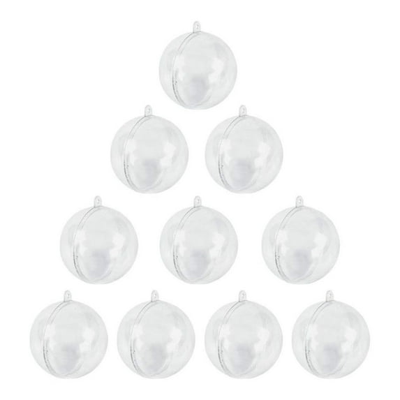 10PCS 4/5/6/8CM Transparent Ball Open Plastic Clear Bauble Ornament Christmas Party Hanging Pendant Gift Package Supplies 5cm