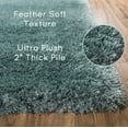 thumbnail image 5 of Well Woven Shimmer Shag Solid Plain Modern Luster Ultra Thick Soft Plush Area Rug, 5 of 5