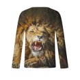 thumbnail image 5 of Meichang Long Sleeve T Shirt Men Soft,Graphic Tees for Men Trendy 3D Lions Print T-Shirts Funny Round Neck Gym Long Sleeve Shirts for Men, 5 of 5