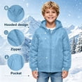 thumbnail image 6 of BFHHYA Boys Winter Coat Teens Youth Casual Zip up Quilted Jackets Windproof Windbreaker Kids Long Sleeve Hooded Outwear with Pockets 5-16 Years, 6 of 8