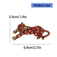 thumbnail image 3 of Rhinestones Leopards Pin Alloy Crystal Brooch Scarves Shawl Clip For Fashion Jewelry Accessories And Gift Giving, 3 of 8